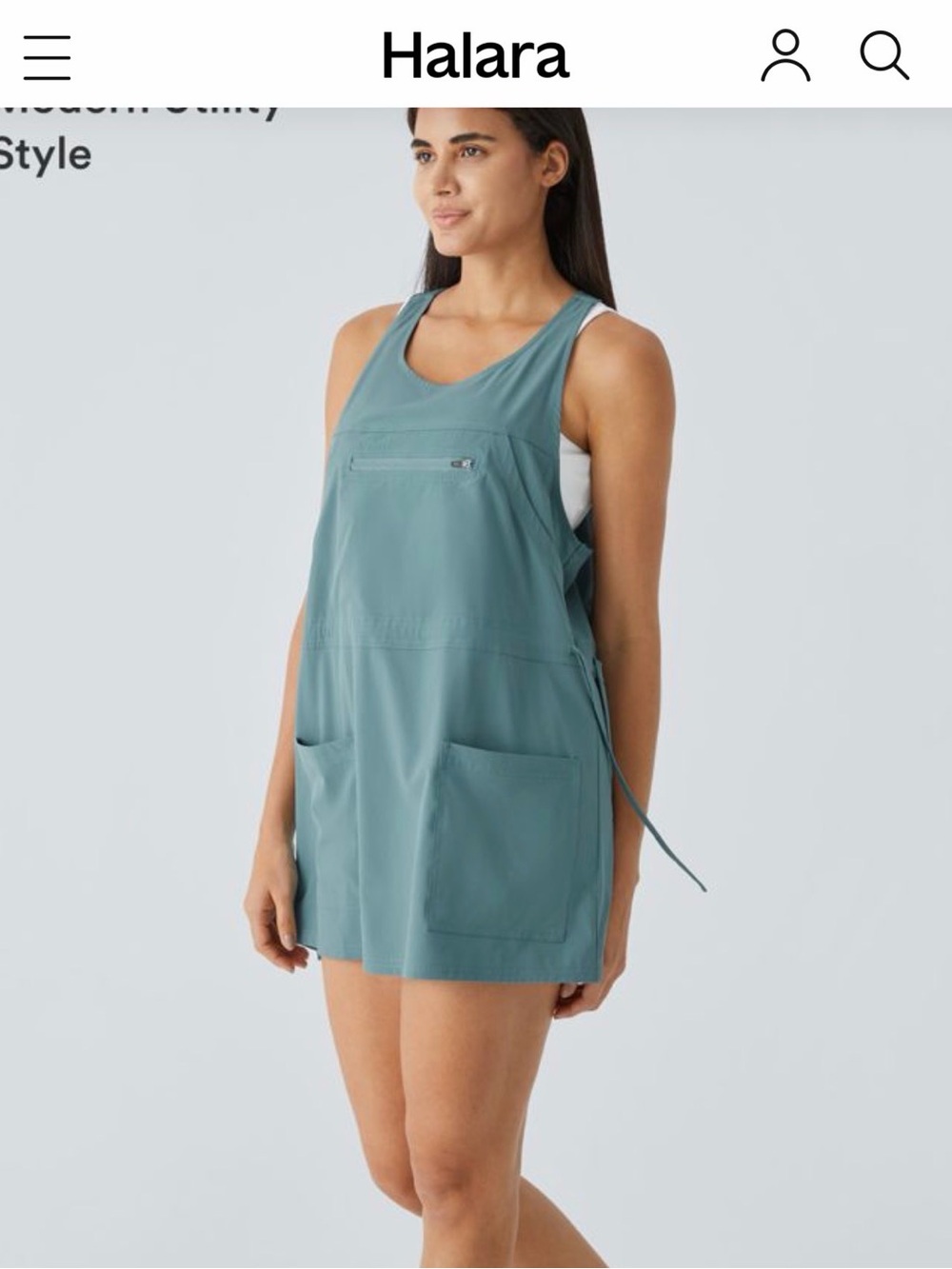 HALARA Teal Green Scoop-Neck Swim Cover-Up